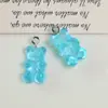 Cinta Coreana Transparente Color Caramelo Oso Colgante Parche de Resina Accesorios Pendientes DIY Pendientes de Mujer Material para Colgante de Pulsera