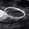 Hielo Roto plata pura 9999 pulsera de plata esterlina diseño nicho pulsera de plata maciza celebridad de internet Pulsera Nueva Ola regalo