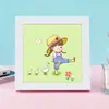 Mona Lisa Bordado a Punto de Cruz Enmarcado Pintura Infantil Kit de Materiales DIY Decoración de Mesa Kit para Principiantes