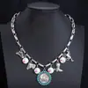 Collar de Turquesa Estilo Étnico Transfronterizo Europeo y Americano, Cadena para Clavícula de Mujer Moderna y Única, Joyería de Moda