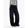 Jeans Azules Lavados Estampados Retro Americanos, Estilo Moderno Unisex, Pantalones Rectos Sueltos Casuales