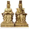 Latão Jade Imperador Rainha Mãe latão estátua adoração artesanato ornamentos