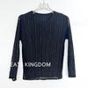 Nuevo Top de Malla Plisada de Doble Capa de Manga Larga Estilo Miyake para Principios de Otoño, Chic Urbano, Ajustado