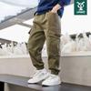 Macacão de veludo infantil de uma peça para oito estações, crianças médias e grandes, calça infantil de primavera e outono, oito estações, novo, folgada, roupa de trabalho