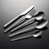 Cuchillo, Tenedor, Cuchara Redondos de Acero Inoxidable 304 Eian, Vajilla Occidental, Suministros para Hotel y Restaurante, Juego de Regalo de Cuchillo y Tenedor para Plato Principal