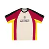 SAVAGEBASE Camiseta Deportiva de Algodón con Bloques de Color, Estampado de Letras, Manga Corta, Nueva de Verano 2026, Raglán