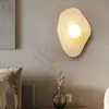 Luminária de Teto Pequena em Travertino Amarelo Estilo Wabi-Sabi Japonês Retrô Estilo Creme Quarto Entrada Varanda Corredor Escada Passarela