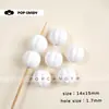 Cuentas de Calabaza Estilo Chanel en Blanco y Negro para Joyería Artesanal Hecha a Mano con Textura Brillante, Materiales y Accesorios Hechos a Mano, Dijes para Bolsos