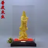 Atacado de Fábrica Veludo Areia Dourada Enfeites de Guanyin Estátua de Buda Enfeites de Bodhisattva Guanyin Adoração Doméstica Artesanato Criativo