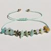 Pulsera de cristal con cuentas de grava irregular tejida a mano de moda europea y americana transfronteriza, cuerda de mano bohemia ajustable