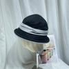 Sombrero de Pescador Plisado de Color Combinado Simple Estilo Japonés para Niños Otoño e Invierno Artístico Elegante Gorro Domo Viaje Casual Sombrero para el Sol