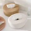 Caja de Pañuelos Estilo Nórdico Creativo Caja de Servilletas de Papel Simple Japonesa Ovalada Hogar Sala de Estar Mesa de Comedor Caja de Almacenamiento de Servilletas