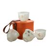 Taza Maestra de Porcelana Jade Hielo en Relieve Cultural y Creativa Taza Individual Personal Taza de Té Kung Fu Caja de Regalo Taza de Té Souvenir