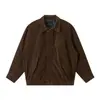 Ropa Vintage Yidao Otoño 2026 Nuevo Estilo Americano Chaqueta de Gamuza con Cuello Solapa para Hombre, Abrigo Casual Trendy Retro Desestructurado
