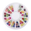 Nueva bandeja de brocas de perla color caramelo con borde de 5 mm para decoración de uñas japonesas, 60 unidades