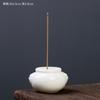 Cerâmica Cinza de Grama Zen Cilindro Baifu Incensário Doméstico de Sândalo Inserção de Fragrância de Linha Assento Ornamentos de Mesa de Chá Internos