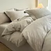 Juego de cuatro piezas de algodón peinado de fibra larga de alta calidad, nuevo estilo, sábana de algodón puro engrosada, funda de edredón jacquard, ropa de cama para otoño e invierno