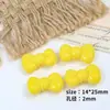 Color Caramelo Crema Lazo Dibujo Animado Pajarita Cuentas Hecho a Mano DIY Cadena para Teléfono Móvil Llavero Diadema Accesorios para el Cabello