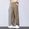 Pantalones Casuales de Seda Helada Lyocell para Verano 2026, Pantalones Anchos Finos Simples de Moda para Adolescentes