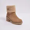 Comercio exterior deseo zapatos de mujer 2019 transfronterizo talla grande Invierno nuevas botas caña media transfronteriza dos formas de usar Europa y Estados Unidos cálido transfronterizo