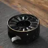 Bule de flor de vidro aquecido estilo japonês Lou base vazia Restaurante Aquecimento por vela chá perfumado isolamento chá cerâmica fogareiro de chá quente