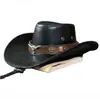 Hebilla de Remache para Cinturón de Piel de Vaca Sombrero Jazz para Hombres y Mujeres Primavera, Verano y Otoño Viajes al Aire Libre Sombrero para el Sol Ala Ancha Sombrero de Vaquero Occidental de Xizang