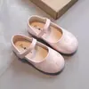 Zapatos de Princesa Bordados con Flores Pequeñas para Niñas 2026 Nuevos Estilo Coreano Primavera y Otoño Mocasines de Estudiante Zapatos de Cuero para Niños