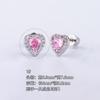 Hengguang 316L Cobre Banhado a Ouro Micro-Incustado Zircônia Rosa Conjunto Mais Vendido Joias para Piercing Brincos Studs Studs de Osso da Orelha Atacado