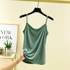 Camisola Modal de Mujer Corta Ajustada Ajustada Talla Grande Top Primavera y Verano Camiseta Base Negra para Estudiantes