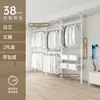 Suporte de cabideiro de chão haste de suporte chão quarto aberto simples closet prateleira de armazenamento montagem cabideiro para pendurar roupas