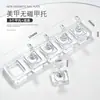 Base de Suporte Magnético Transparente de Plástico em Formato de Peça de Xadrez para Prática de Unhas para Exibição de Nail Art