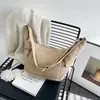 Bolsa de Hojaldre Casual Nueva Primavera 2025 Estilo Japonés Gran Capacidad Bolso de Hombro Cruzado para Mujer Bolsa para Clase y Viaje