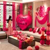 Set de Decoración de Habitación de Boda de Hotel para Toda la Casa, Sala de Estar del Novio, Habitación de la Novia, Decoración de Dormitorio de Casa Nueva, Carácter de Doble Felicidad para Boda
