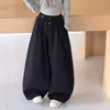 Calças para Meninas Outono 2026 Novo Estilo Calças Cenoura Estilosas Infantis Roupas de Outono para Menina Modelo Fino Casual Scimitar Calças de Secagem Rápida