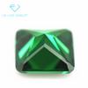 Venta al por mayor de fábrica 5A circonio cuadrado verde piedra desnuda sintético fondo puntiagudo bisel coche Flor Princesa Cuadrado abuela verde piedra blanca