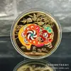 Medalhão Comemorativo Zodiacal Colorido Moeda Comemorativa dos 12 Signos do Zodíaco com Caixa de Avaliação Medalhão Colorido Artesanato em Metal Cerimônia de Atividade