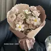 Papel de Pétalos Rasgado a Mano, Papel Dongba con Textura Hecho a Mano, Papel de Envoltura para Ramo de Flores, Papel de Envoltura Floral para Manualidades, Papel de Arte