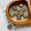 Serie Negra Retro Pájaro de Cerámica Glaseada Checo Doméstico Hojas Hechas a Mano Calco Oro Pulsera DIY Material Accesorios