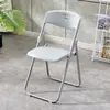 Silla plegable moderna simple respaldo plástico grueso silla de comedor silla para personal silla de entrenamiento silla de dormitorio silla para computadora de casa