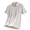 Bienes de Fujian camiseta polo de seda de hielo sin rastro para hombre manga corta verano nueva llegada cuello de solapa cuello de camisa de negocios marca de moda