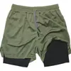 Pantalones Cortos Deportivos de Comercio Exterior Transfronterizos para Hombre Estilo Verano 2026 Doble Capa Falso Dos Piezas Secado Rápido Transpirables Casuales Pantalones Cortos de Baloncesto