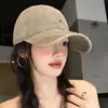 Gorra de béisbol retro bordada con letras estilo coreano para mujer, circunferencia de cabeza grande, ala ancha, hace que la cara parezca más pequeña, gorra nueva de pico de pato