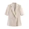 Blazer Dupla Face Estilo Europeu e Americano Z 2026 Nova Moda Feminina 2553998 Calça Wide Leg 2550998