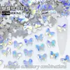 Strass Formato Borboleta 5*7mm com Fundo Plano Decorações Brilhantes da Moda para Nail Art Acessórios Borboleta Strass para Unhas Postiças Atacado