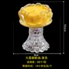 Portavelas de Vidrio Transparente Alto Amarillo Lotus Rojo Mantequilla Sin Humo Sin Cera Resistente a Altas Temperaturas Fabricante Doméstico