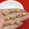 Cuentas de oro y arena de bricolaje con alta retención de color, lámina de oro, accesorios de piedra, mariposa, cuentas sueltas huecas, pulsera, cuentas de oro antiguas, accesorios al por mayor