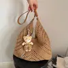 Bolso de Punto Estilo Perezoso para Mujer 2026 Nuevo Verano Popular Súper Caliente Bolso de Mano para Viajes Cotidianos Gran Capacidad Bolso de un Solo Hombro