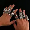 Anillo para Hombre Hip-Hop Personalizado Calavera Oscura Venta Caliente Transfronteriza Europea y Americana Anillo de Póker Vintage de Moda Joyería
