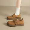 ZHR ofrece zapatos tipo Birkenstock de suela gruesa todo incluido para mujer, nuevo estilo vintage otoño 2026 mocasines casuales versátiles sin cordones