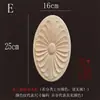 Talla de Madera Dongyang Madera Maciza Estilo Europeo Cabeza de Puerta de Madera Flor Redonda Calcomanía Decorativa Marco de Espejo de Puerta Flor de Madera Fondo Ovalado Adorno Relieve